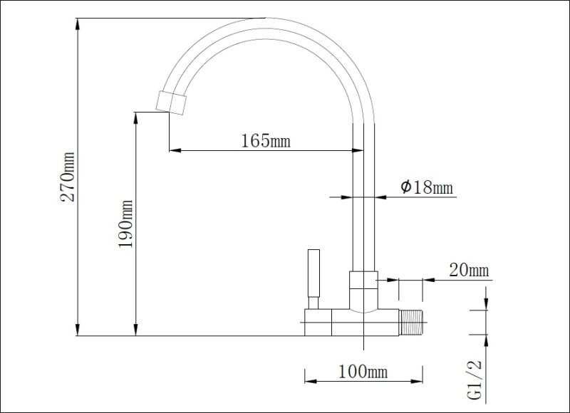 Cold Water Tap Wall Mounted - SMCWT-04