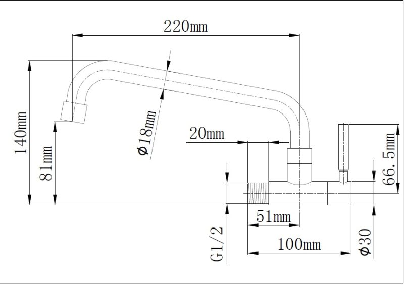 Cold Water Tap Wall Mounted - SMCWT-05