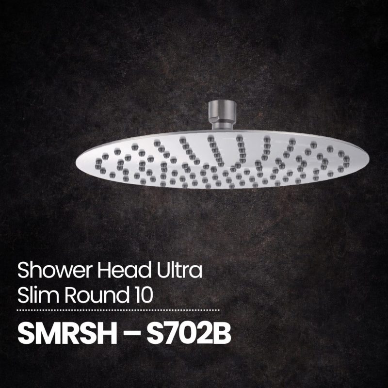 Shower Head Ultra Slim Round 10"- SMRSH - S702B